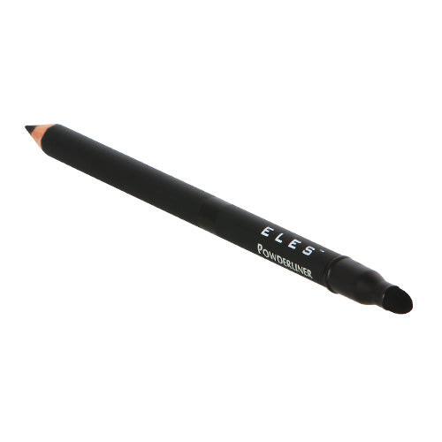 Black eyeliner pencil with orange tip on a white background