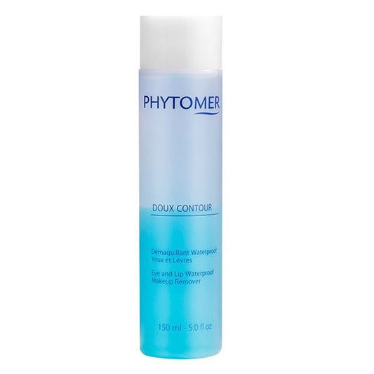 A bottle of Phytomer Doux Contour Eye and Lip Waterproof Makeup Remover, 150ml.