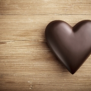 Chocolate,Heart,On,Wooden,Background, valentine's day