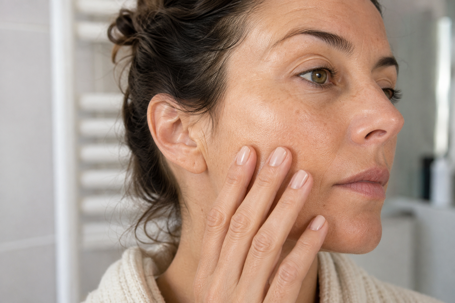 matured woman dry dehydrated skin
