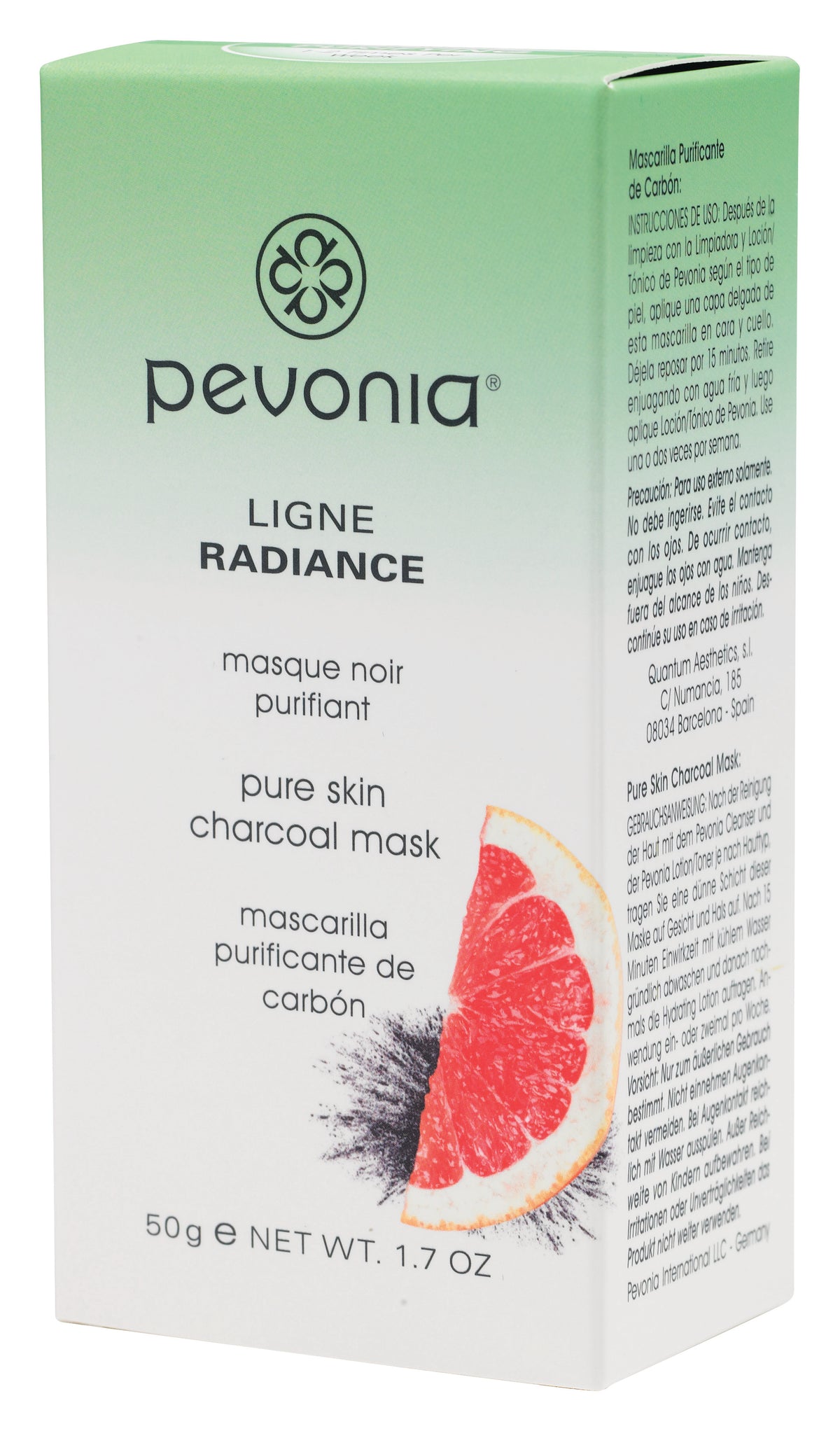 Pevonia Pure Skin Charcoal Mask 50ml in box