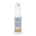 A spray bottle of Naturys Sun Cream High Protection SPF 50.