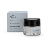 Natury's Face Moisturizing Hydra Cream 24H jar and box on a clean background