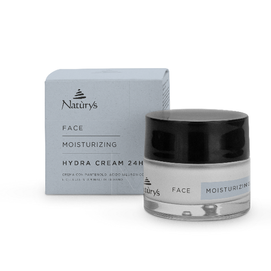 Natury's Face Moisturizing Hydra Cream 24H jar and box on a white background