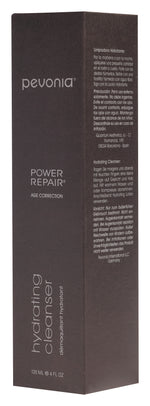 A bottle of Pevonia Power Repair-Hydrating Cleanser with a capacity of 120ml, sown in packaging box 