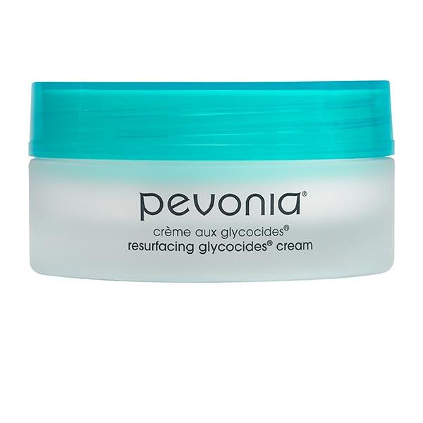 Pevonia cream jar with blue lid on a white background