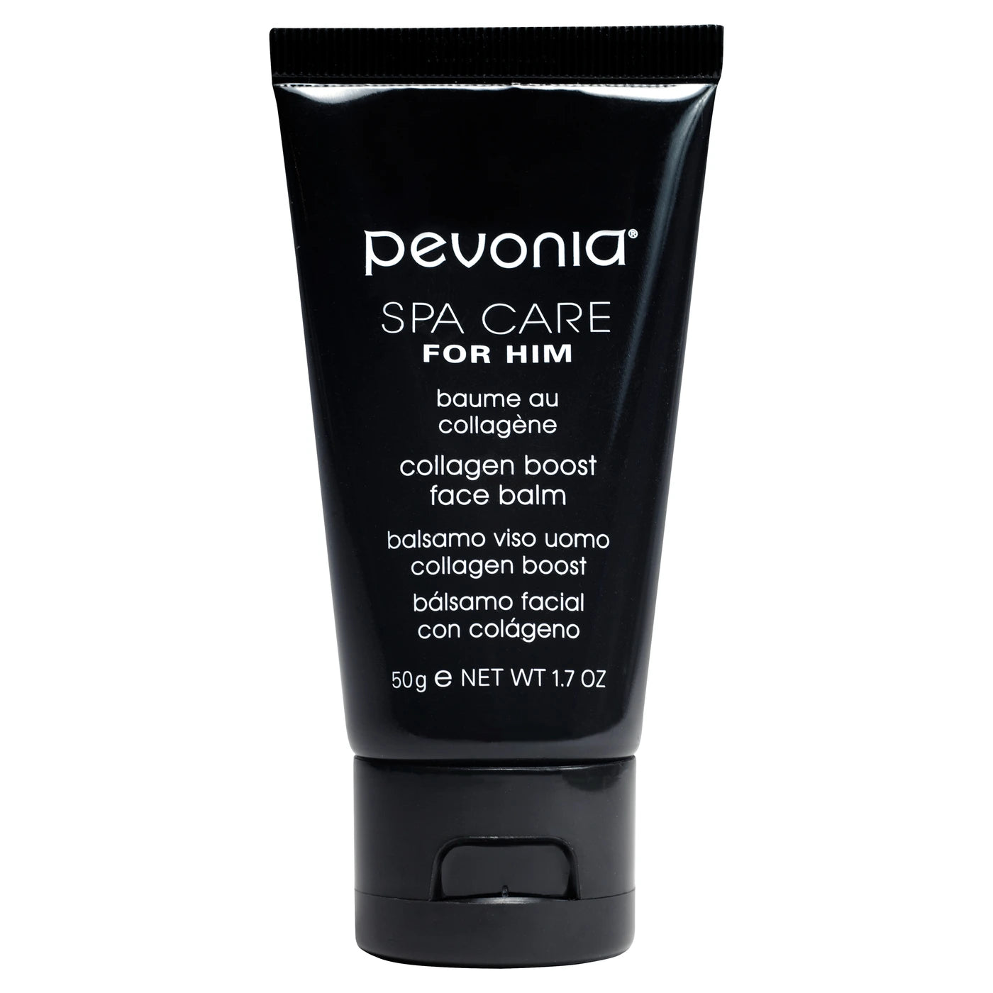 Pevonia collagen boost face balm 50g tube on a white background