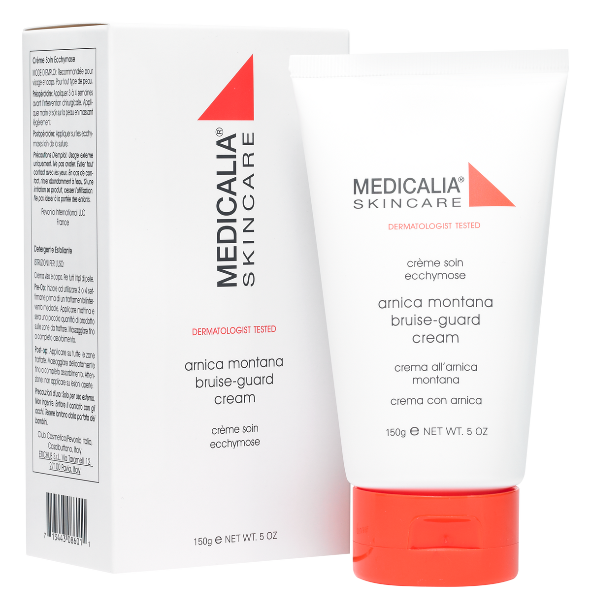 Medicalia Skincare anica montana bruise-guard cream with packaging on a white background