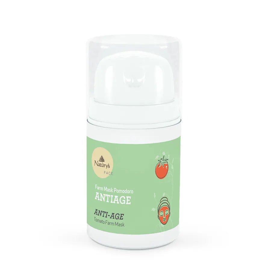 Naturys Anti-Ageing Tomato Farm Mask 50ml on a lean white background