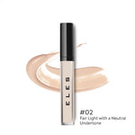 ELES Adjustable Coverage Concealer  with swatch and 'ELES' branding on a white background