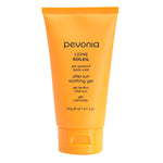 A tube of Pevonia After Sun Soothing Gel with French text, primarily orange in color, with a capacity of 150ml.