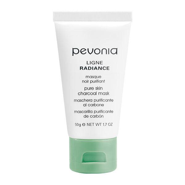 Pevonia pure skin charcoal mask tube on a white background