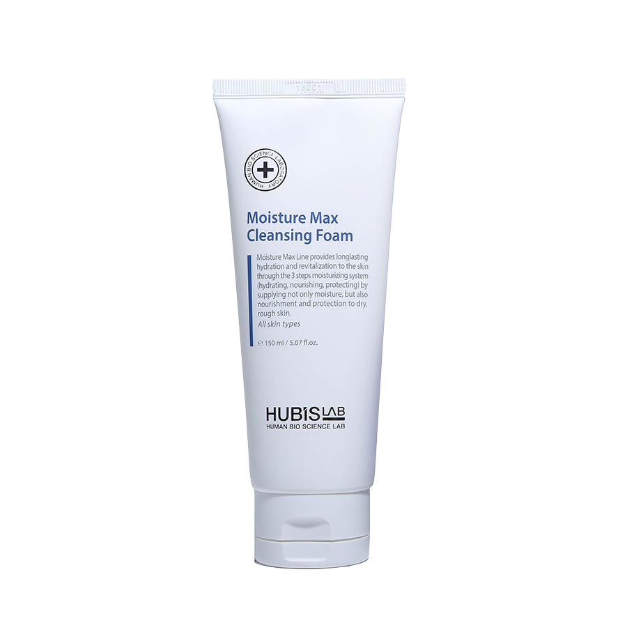 hubislab moisture max retail use cleansing foam tube 150ml front view