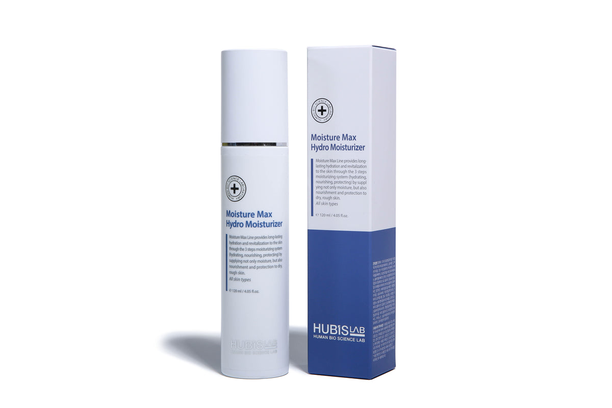 Moisture Max Hydro Moisturiser 120ml with box next to it