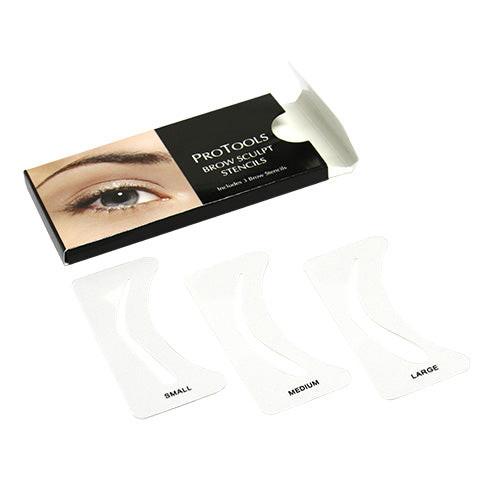 ProTools brow sculpt stencils with packaging on a white background