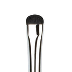Makeup brush with black bristles on a white background