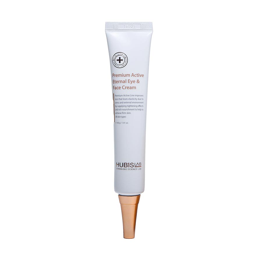 A tube of Hubislab Premium Active Eternal Eye & Face Cream 