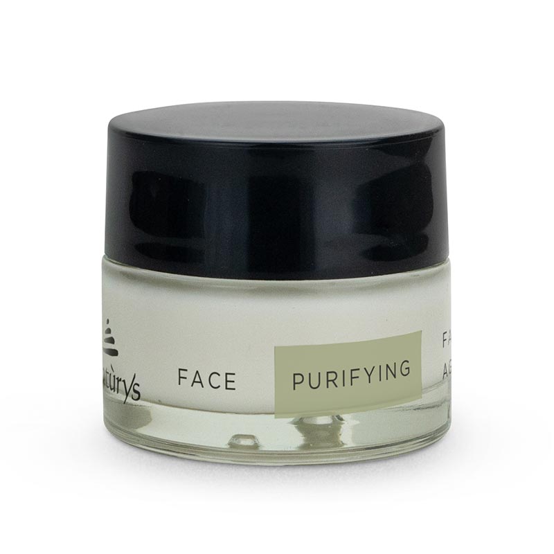 A jar of Naturys Face Cream Age-Purifying designed for oily and combination skin.