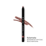 ELES Gel Lipliner pencil with color swatch Kalamanta on a white background