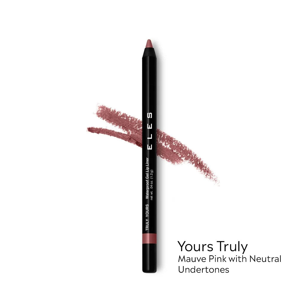 ELES Gel Lipliner pencil with a swatch of color labeled 'Yours Truly' on a white background