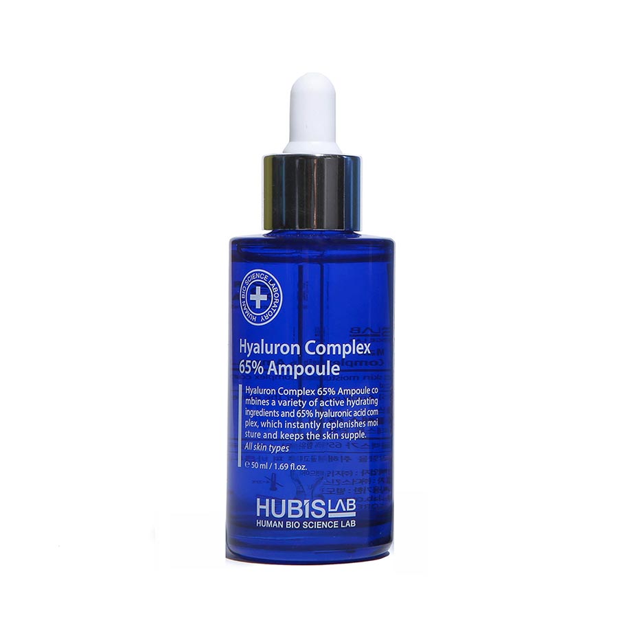 Hubislab Moisture Max Hyaluron Complex 65% Ampoule 50ml on a clean white background