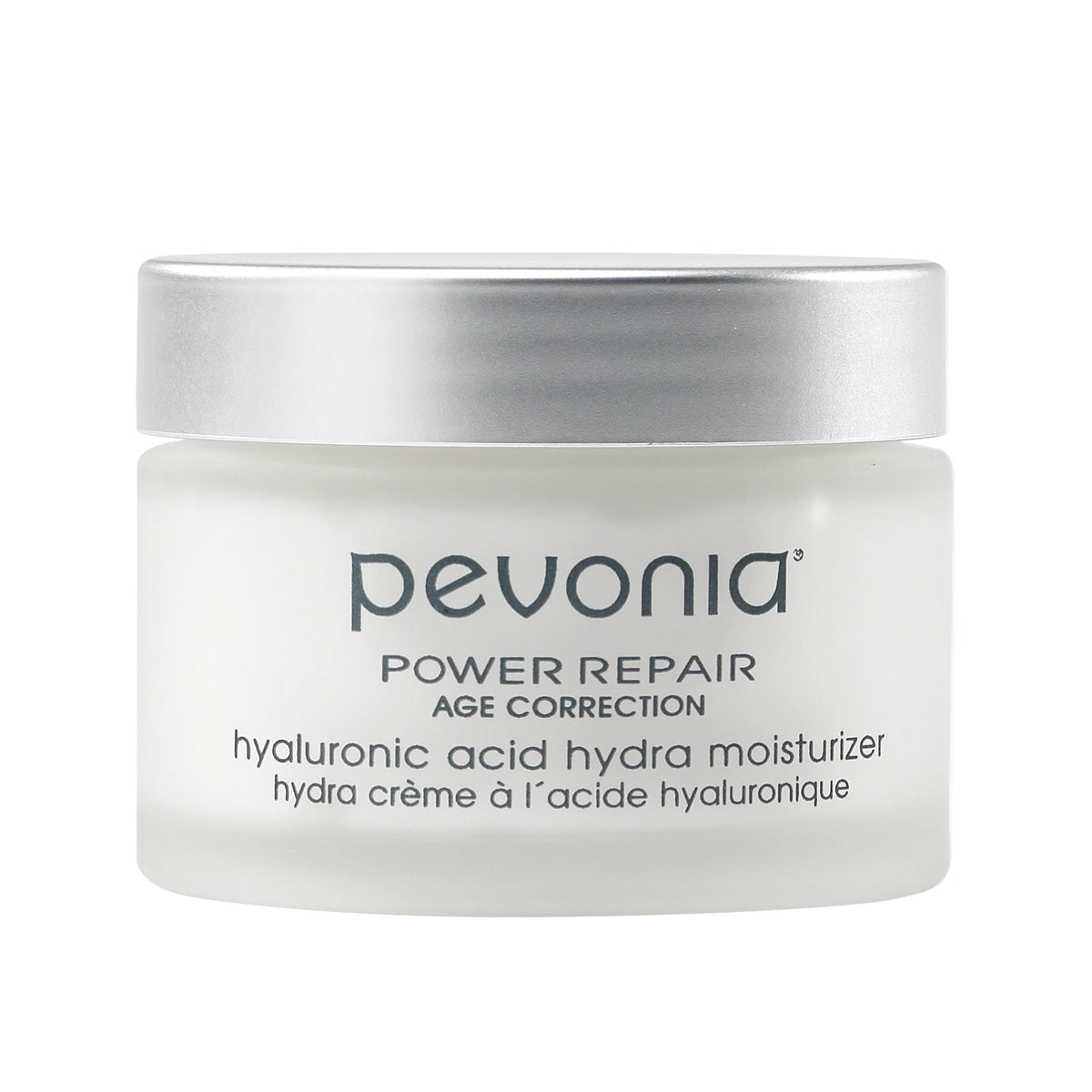 Hyaluronic Acid Hydra Moisturiser skincare product jar with packaging on a white background 50ml
