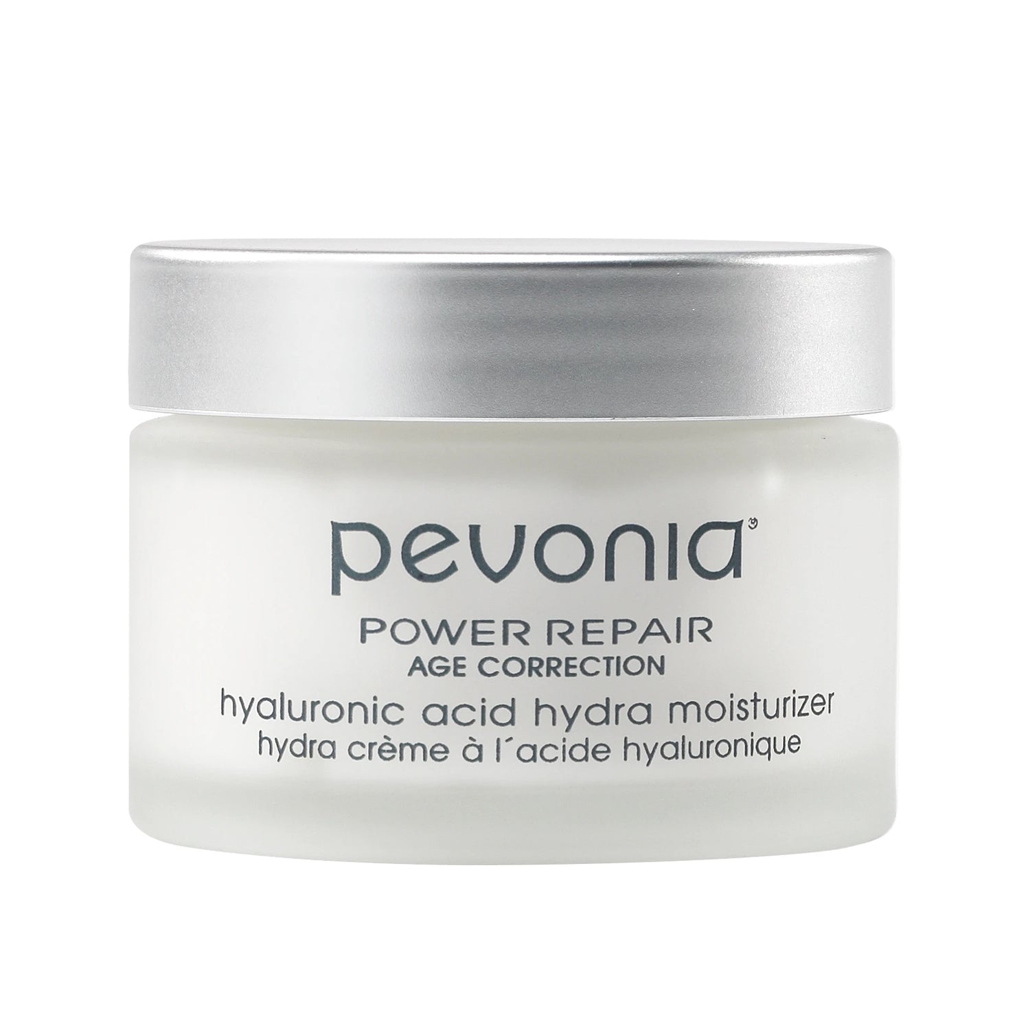 Hyaluronic Acid Hydra Moisturiser skincare product jar with packaging on a white background 50ml