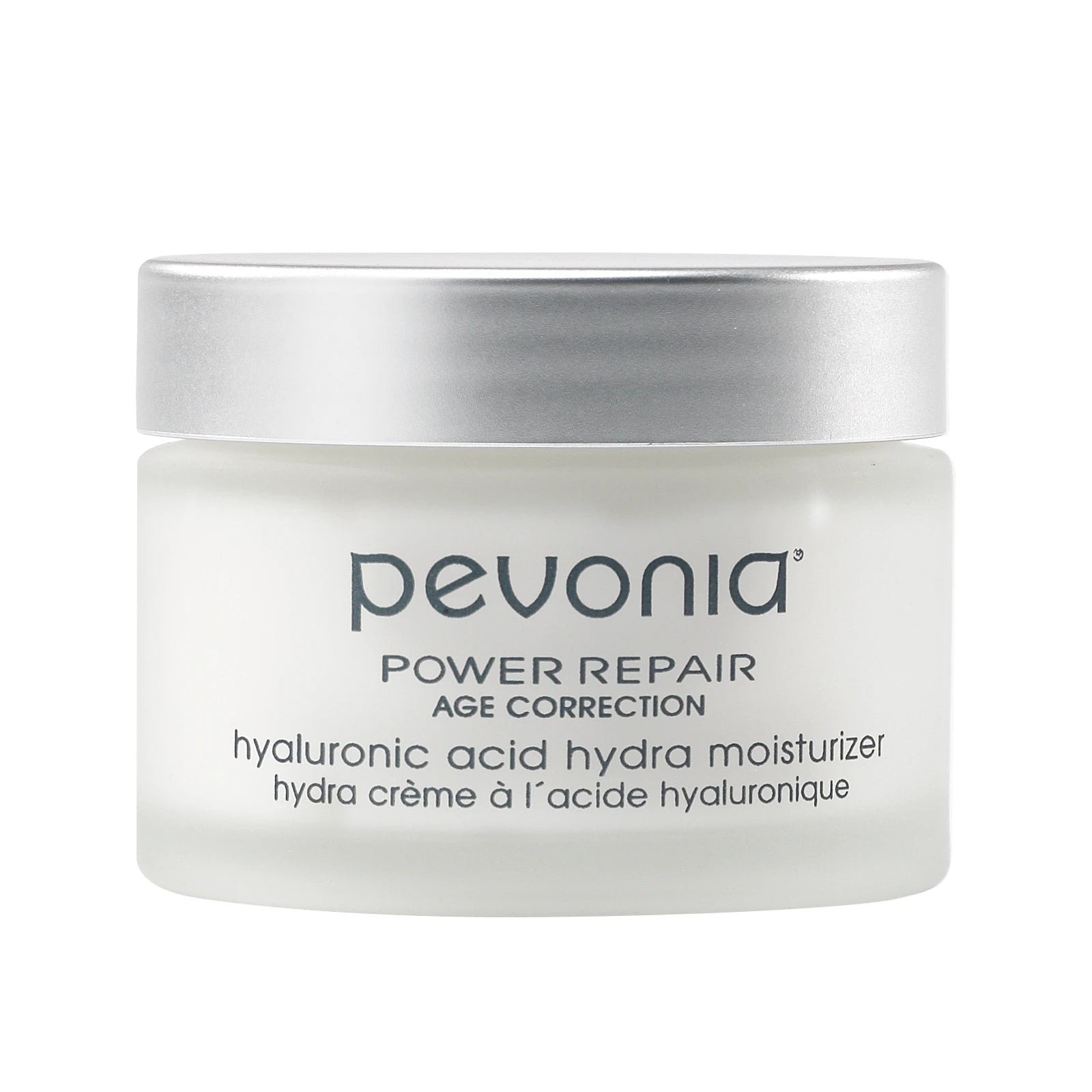Hyaluronic Acid Hydra Moisturiser skincare product jar with packaging on a white background 50ml