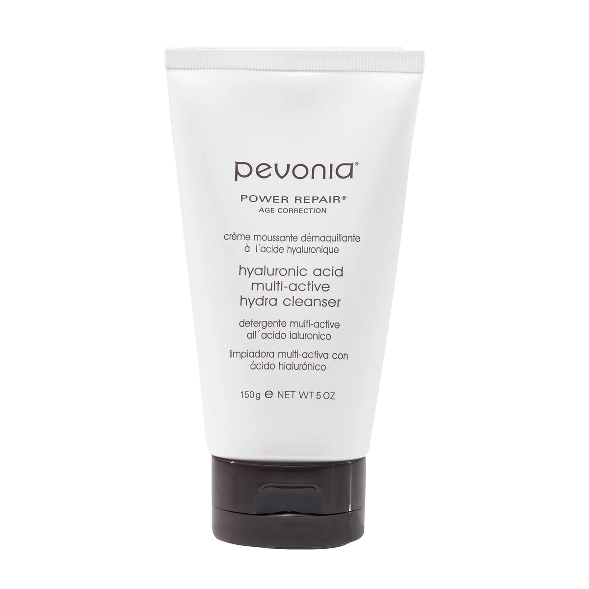 Pevonia Hyaluronic Acid Multi-Active Hydra Cleanser tube on a white background 150g