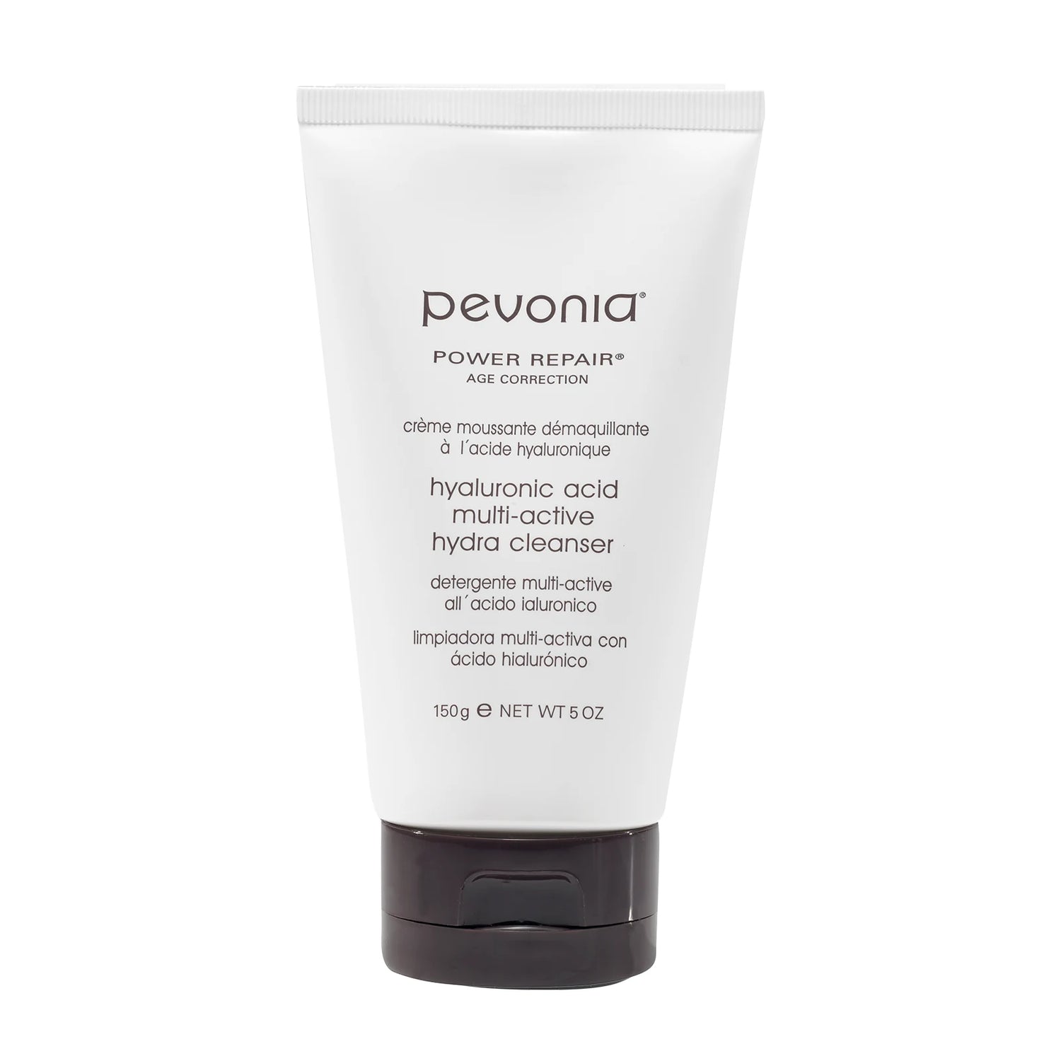 Pevonia Hyaluronic Acid Multi-Active Hydra Cleanser tube on a white background 150g