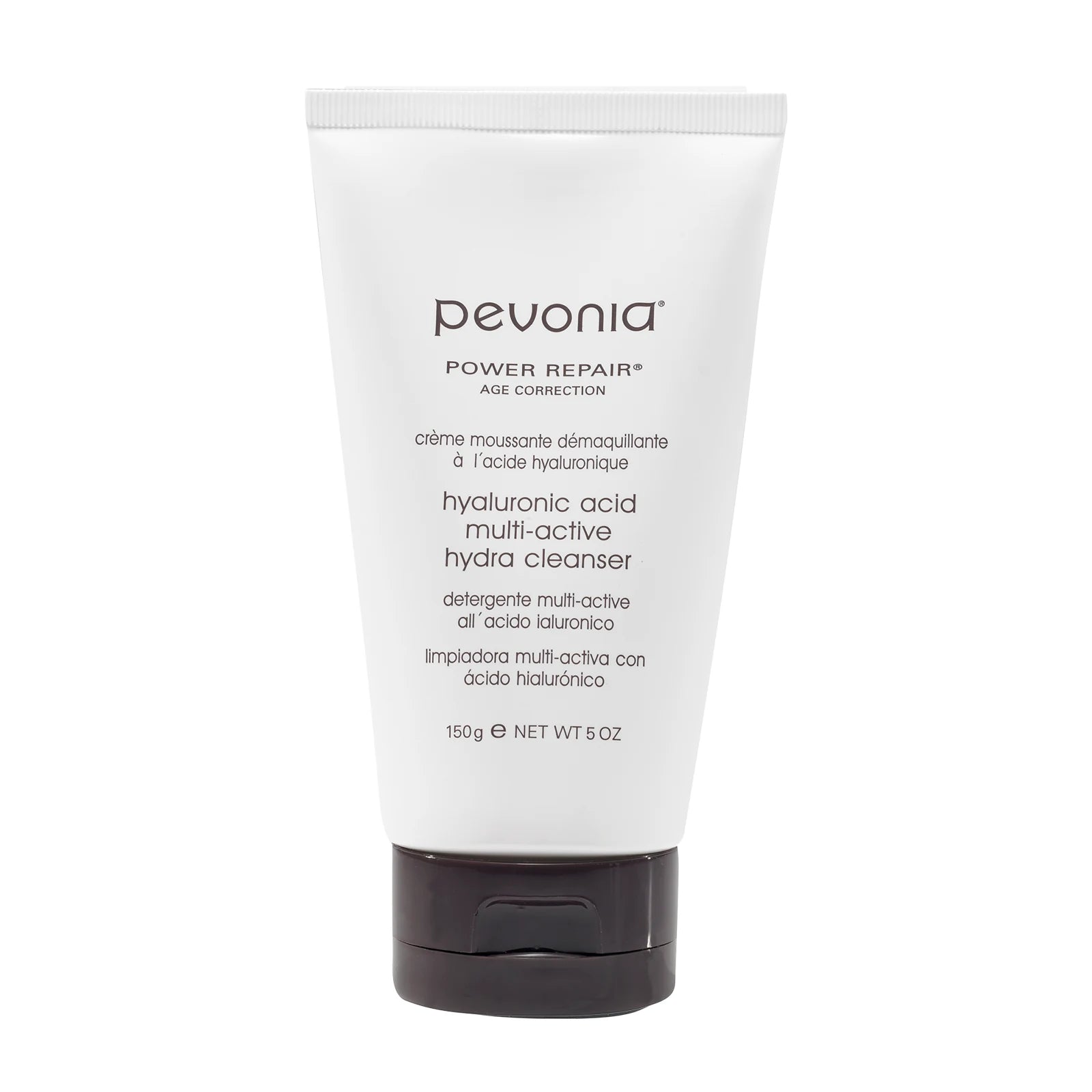 Pevonia Hyaluronic Acid Multi-Active Hydra Cleanser tube on a white background 150g