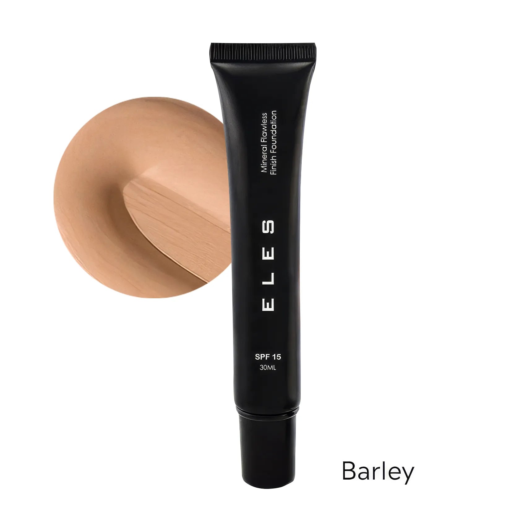 ELES foundation tube with a swatch of foundation color on a white background