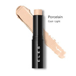 ELES Foundation Stick with applicator and color swatch labeled 'Porcelain Cool Light' on a white background