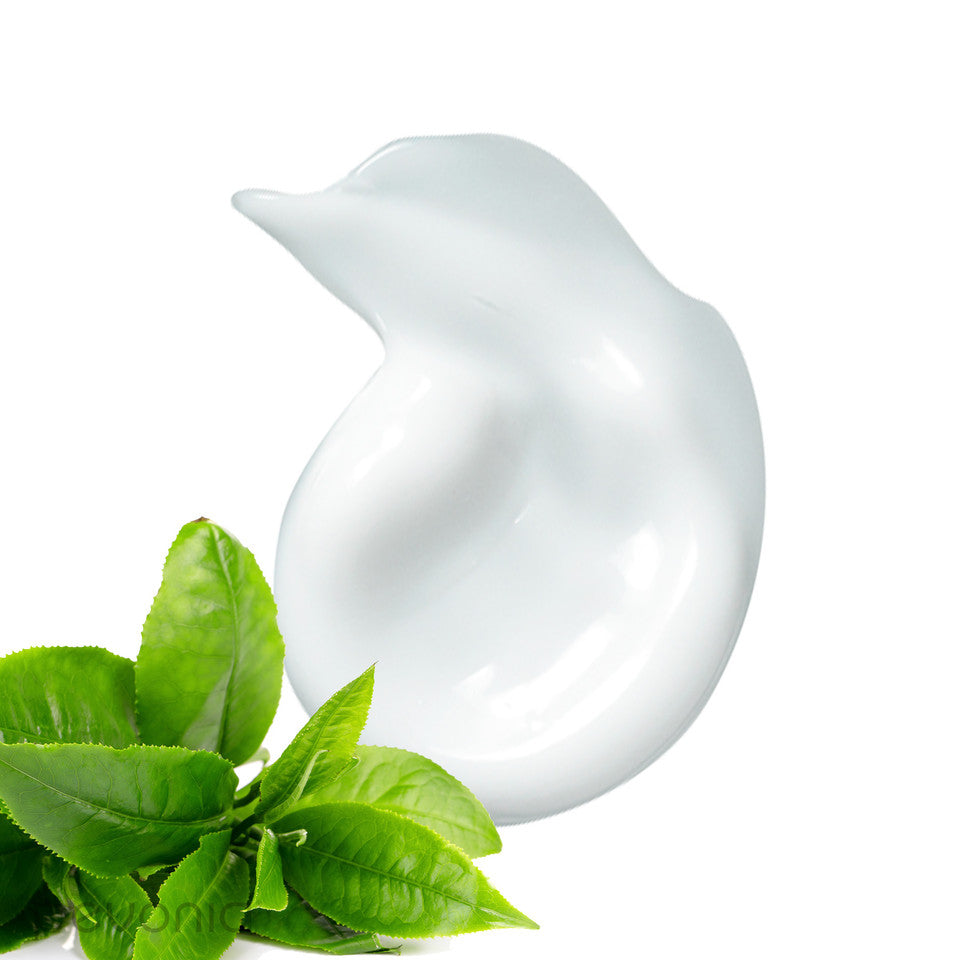 Pevonia Power Repair Eye Contour indicating white smear to show texture and plants used as ingredients jpg 