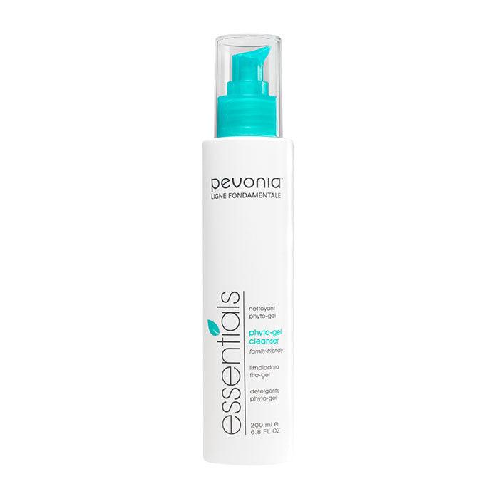Pevonia bottle of phyto-gel cleanser on a white background