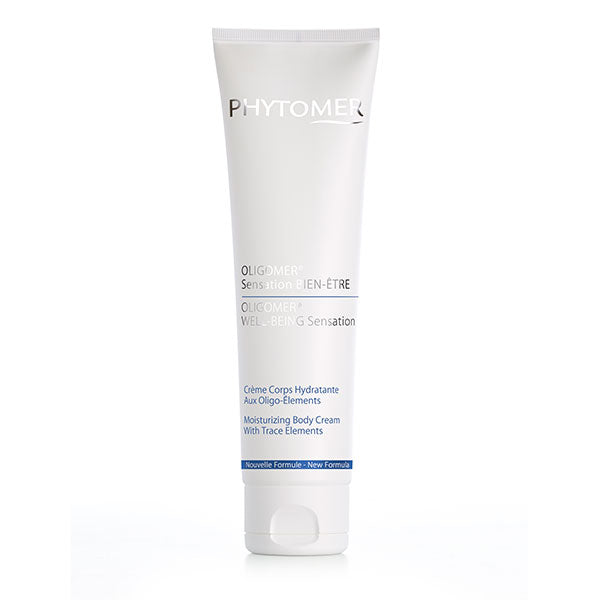 A tube of PHYTOMER Oligomer Well Being Sensation Moisturizing Body Cream with Trace Elements.