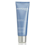 Blue skincare tube with 'Phytomer' branding on a white background