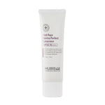 A tube of HubisLab Post Rays Derma Perfect Sunscreen with SPF50+ PA++++ protection, targeted at sensitive skin on a clean white backgroud