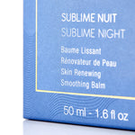 Phytomer Sublime Blue packaging of 'Sublime Nuit' skin renewing smoothing balm with text on a white background
