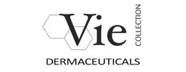 Logo of Vie Collection Dermaceuticals with a geometric design element.