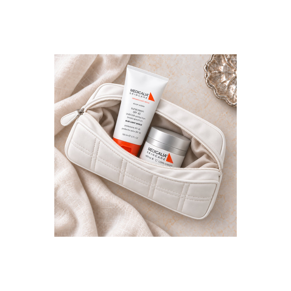 MEDICALIA Retinol and C & Sunscreen Gift Bag — Packshot