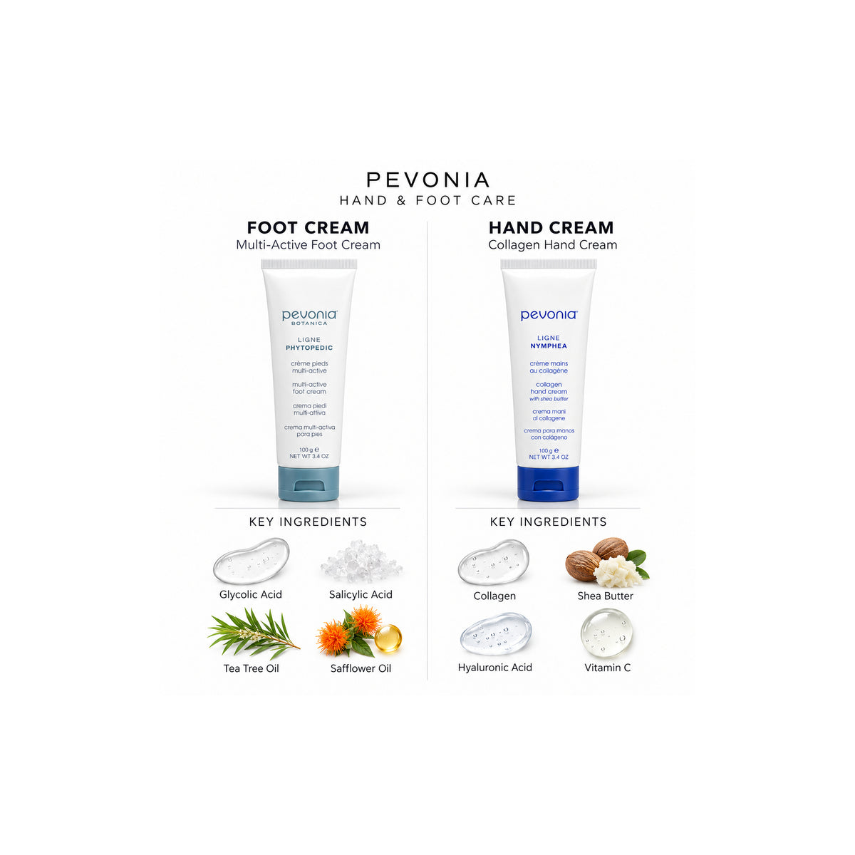 Pevonia Hand & Foot Gift Pack — Ingredient Guide