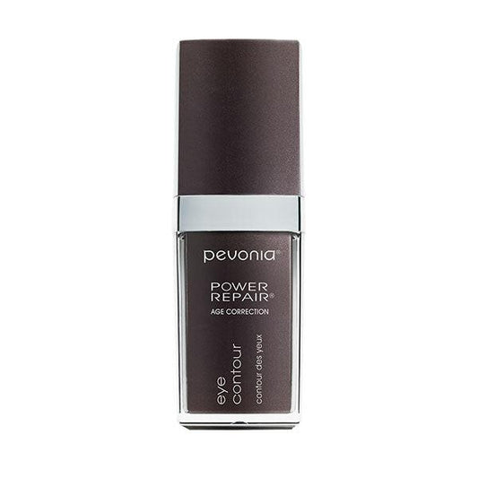 Pevonia Power Repair eye contour serum in bottle on a white background for end consumer use 30ml