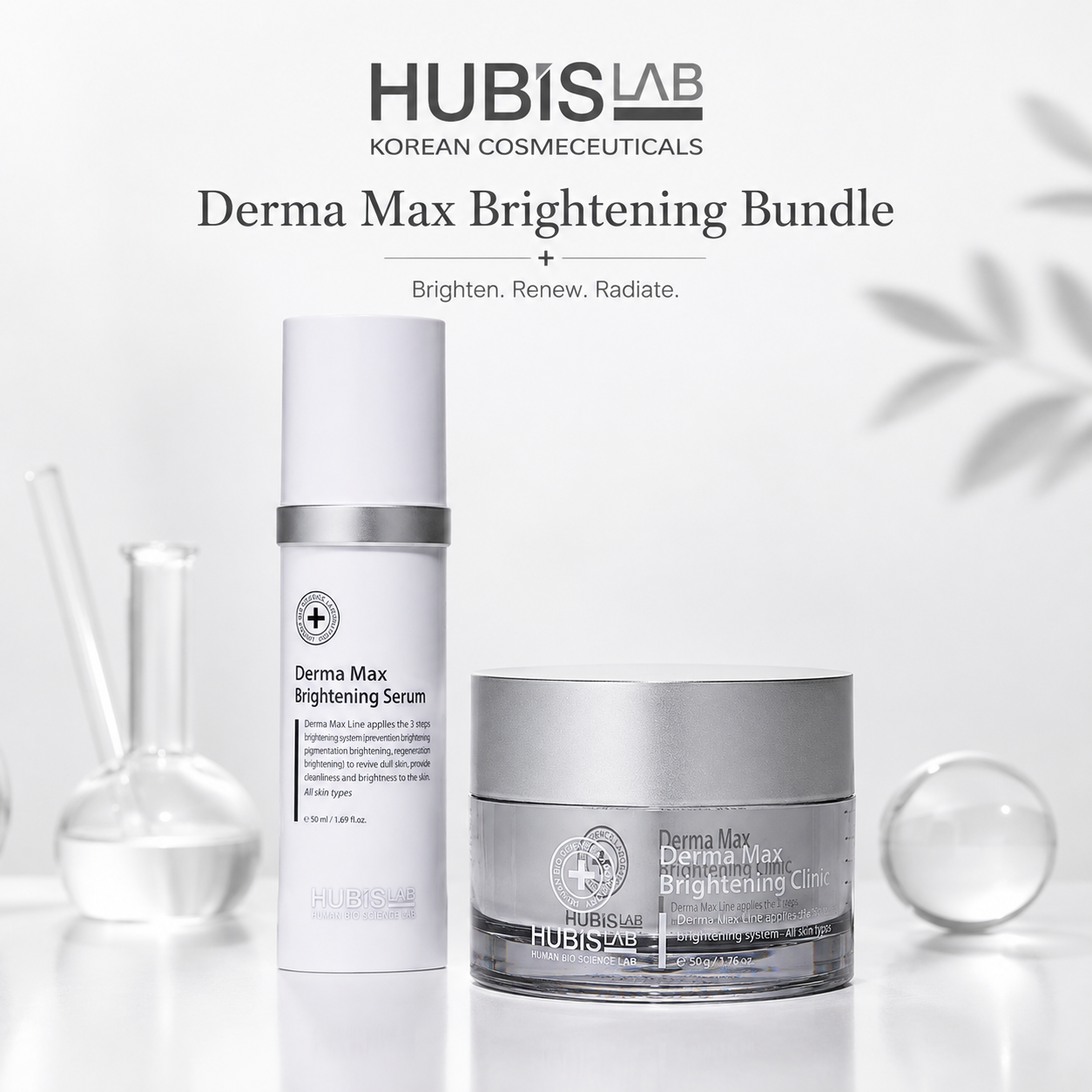 HUBISLAB Derma Max Brightening Bundle – Clinic Night Cream + Brilliance Serum