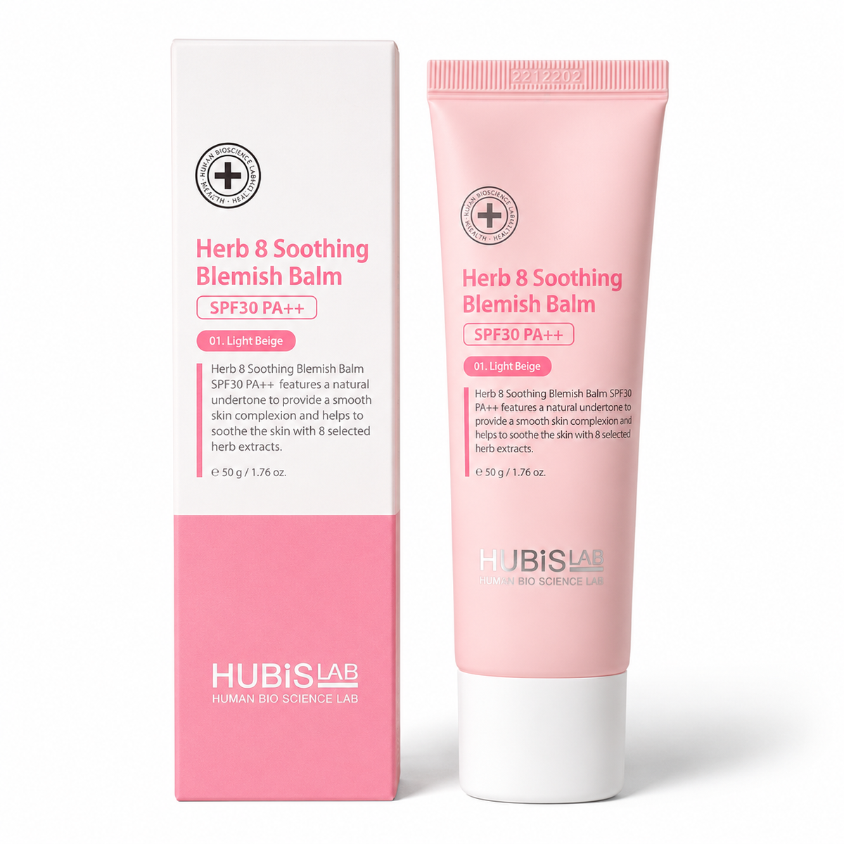 Pink Herb 8 Soothing Blemish Balm 50g with packaging on a white background
