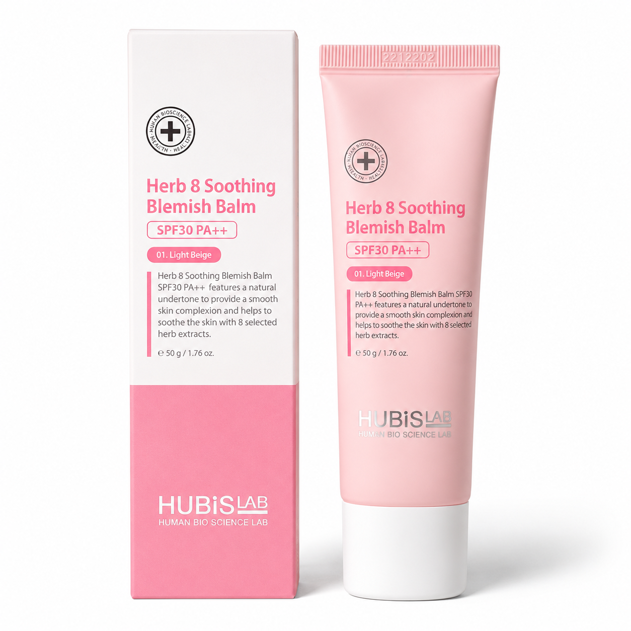 Pink Herb 8 Soothing Blemish Balm 50g with packaging on a white background