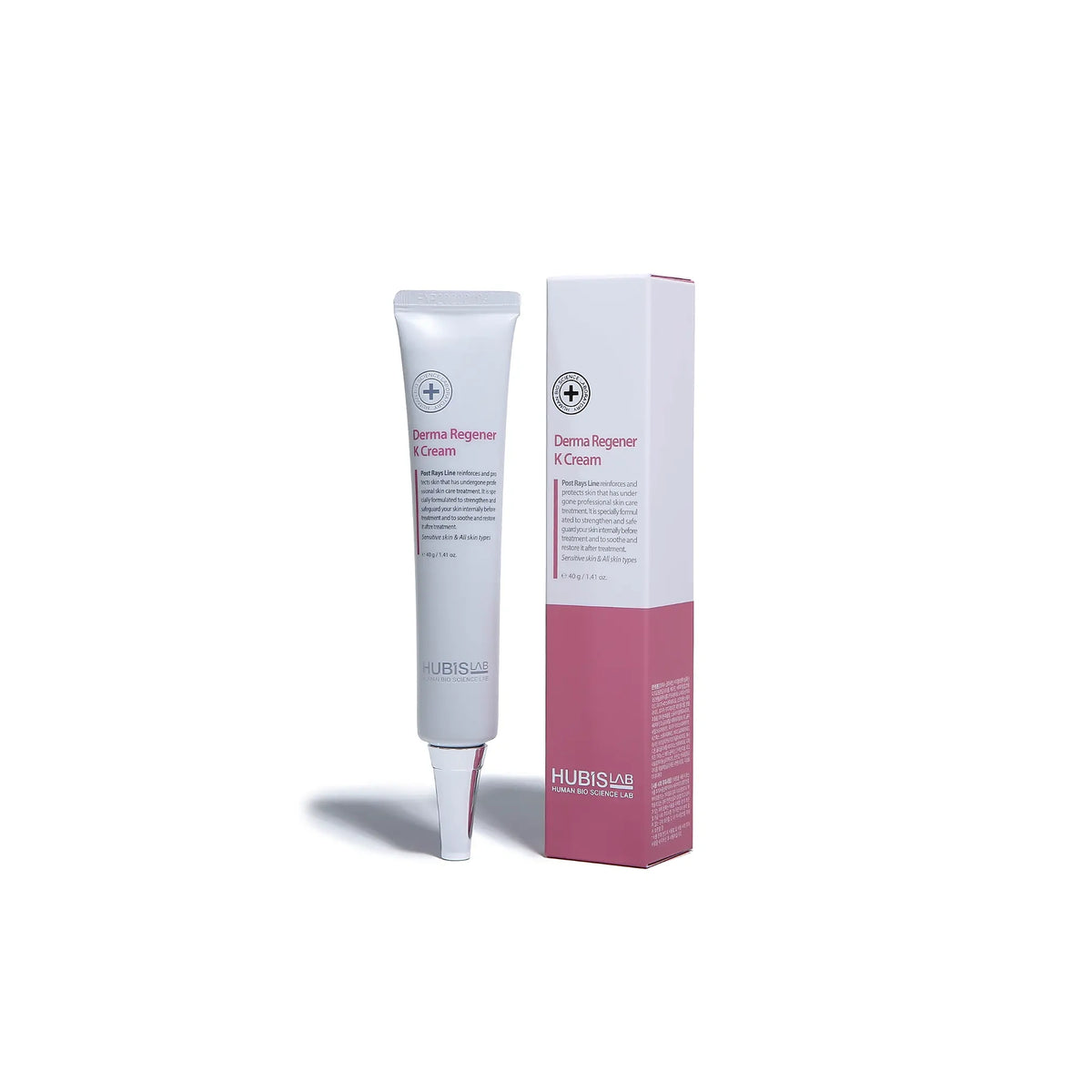 Tube and box of Derma Regenere Cream on a white background