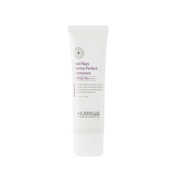 Tube of HUBISLAB Derma Perfect Sunscreen 40g on a white background