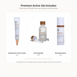 Hubislab Premium Active Gift Set included-products collage showing Eternal Eye & Face Cream 40g, B-tol Ampoule 30ml and Revival Essence 50ml in a clean Shopify-ready layout.