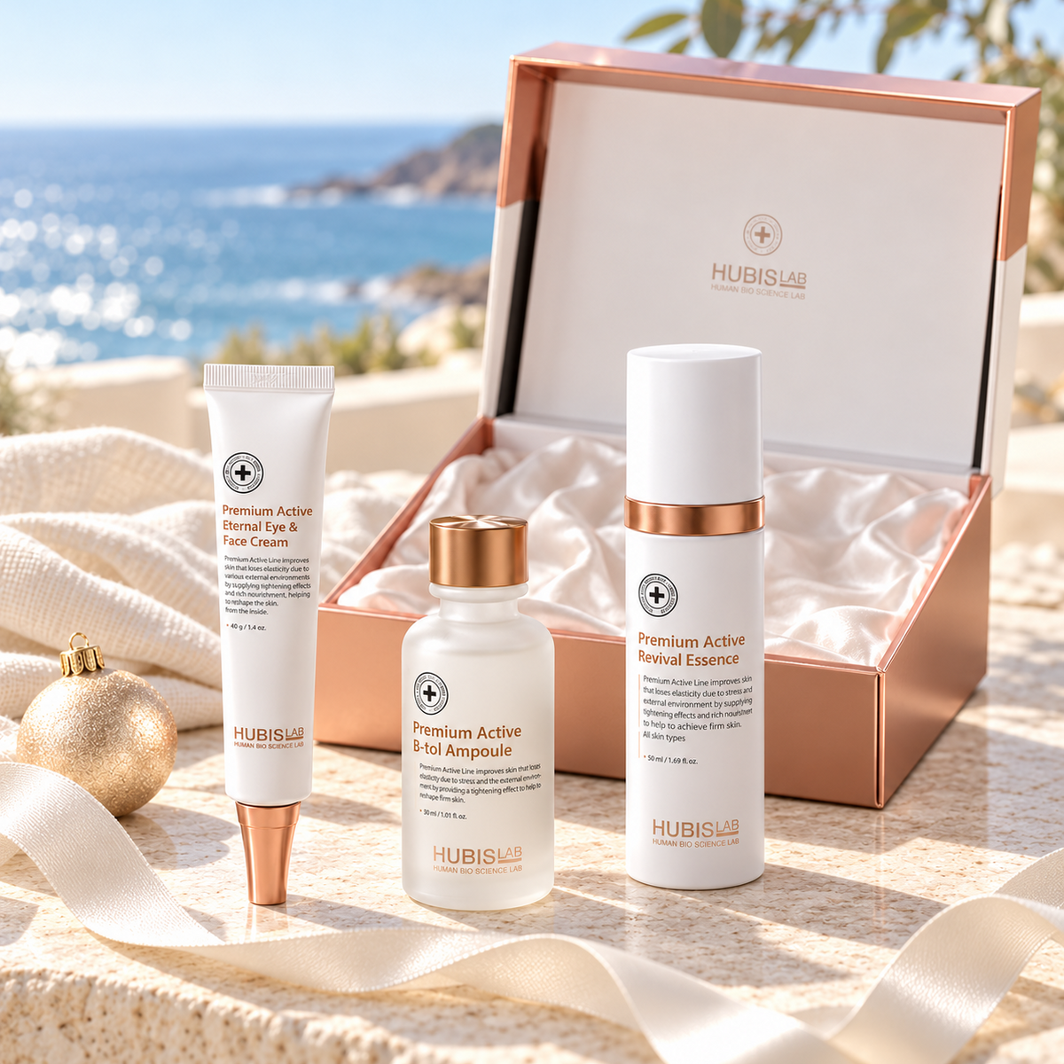 HUBISLAB Premium Active Set in an Australian summer Christmas setting. File: hubislab-premium-active-set-australian-summer-2026.png